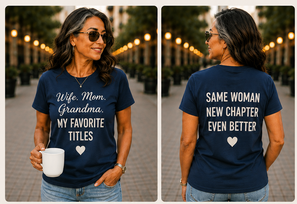 Wife. Mom. Grandma. My Favorite Titles Women's Graphic T-Shirt | Grandma Life Tee | T-Shirt & Hoodie