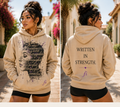 Written in Strength | Women’s Graphic T-Shirt & Hoodie
